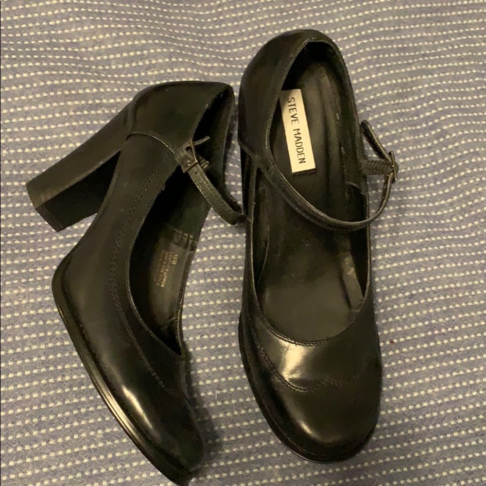 Steve Madden black Mary Jane heels size 10